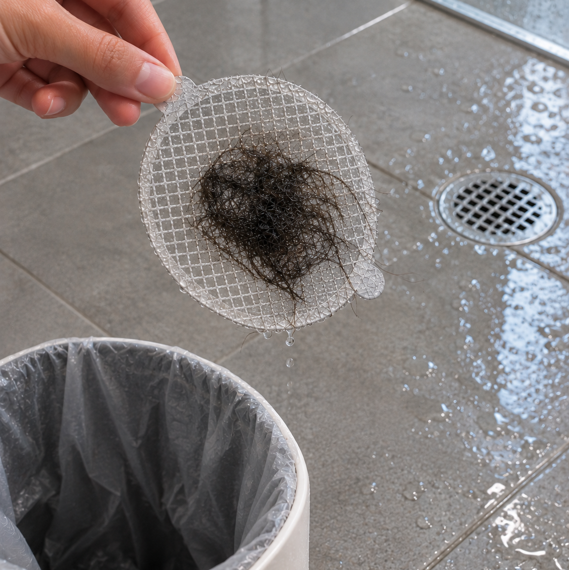 NO MORE DIGGING THROUGH WET HAIR.